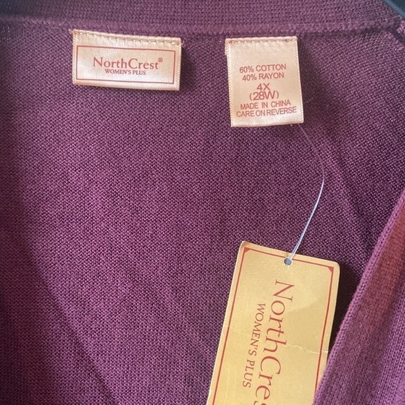 NWT women’s size 4X Northcrest button down boyfriend cardigan G3 - Picture 4 of 7